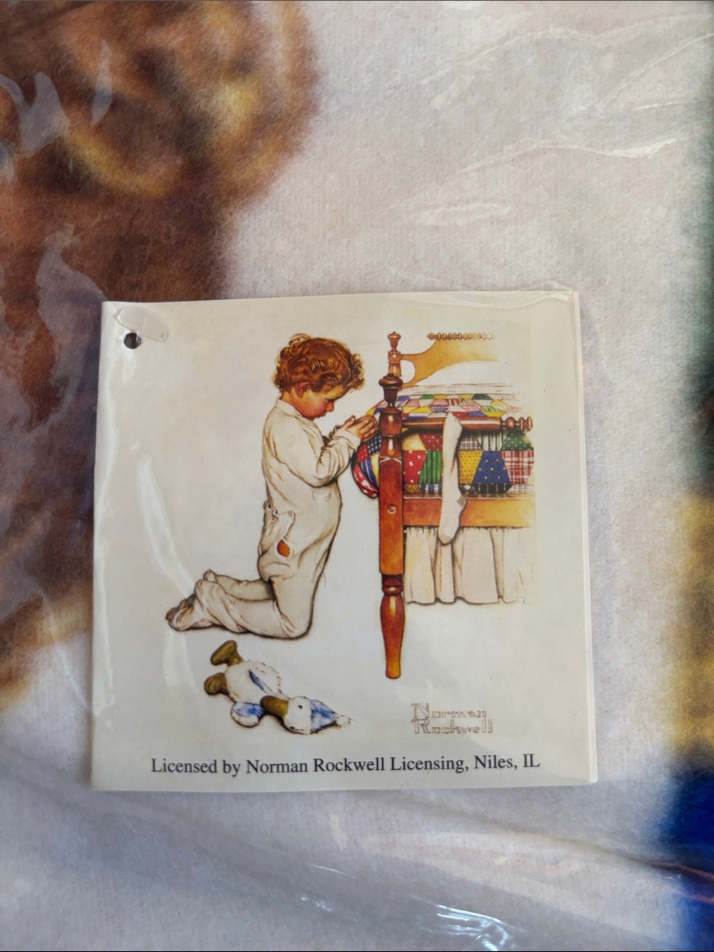 Norman Rockwell Boys Town Fleece Blanket Throw Praying Prayers Baby Blanket